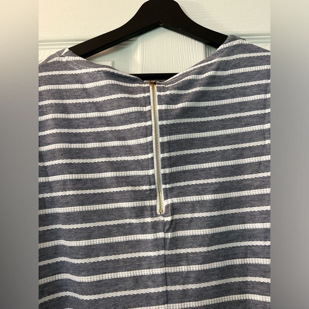 Sail to Sable blue & white striped dress - Picture 3 of 4